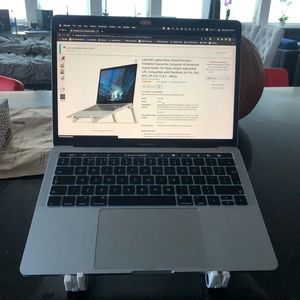 White Laptop Stand